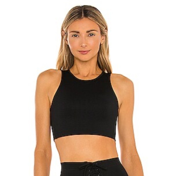 Splits59 Glenda Techflex Lace Up Sports Bra in Black - L - Picture 1 of 5
